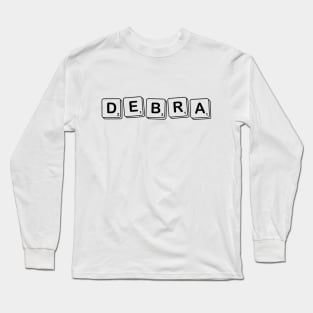 Debra - Personalised Scrabble Name Long Sleeve T-Shirt